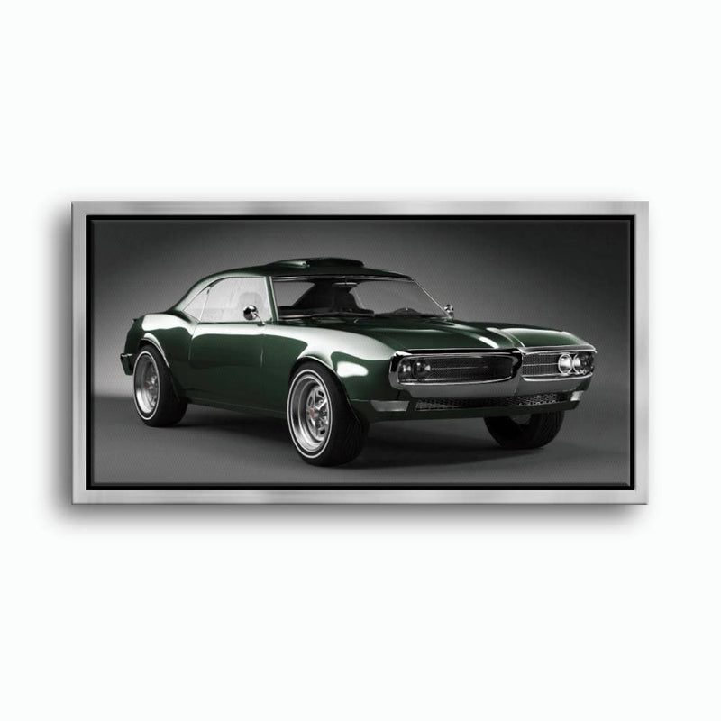 Green Pontiac Firebird Wall Art – Vintage Muscle Car Canvas Print Cars