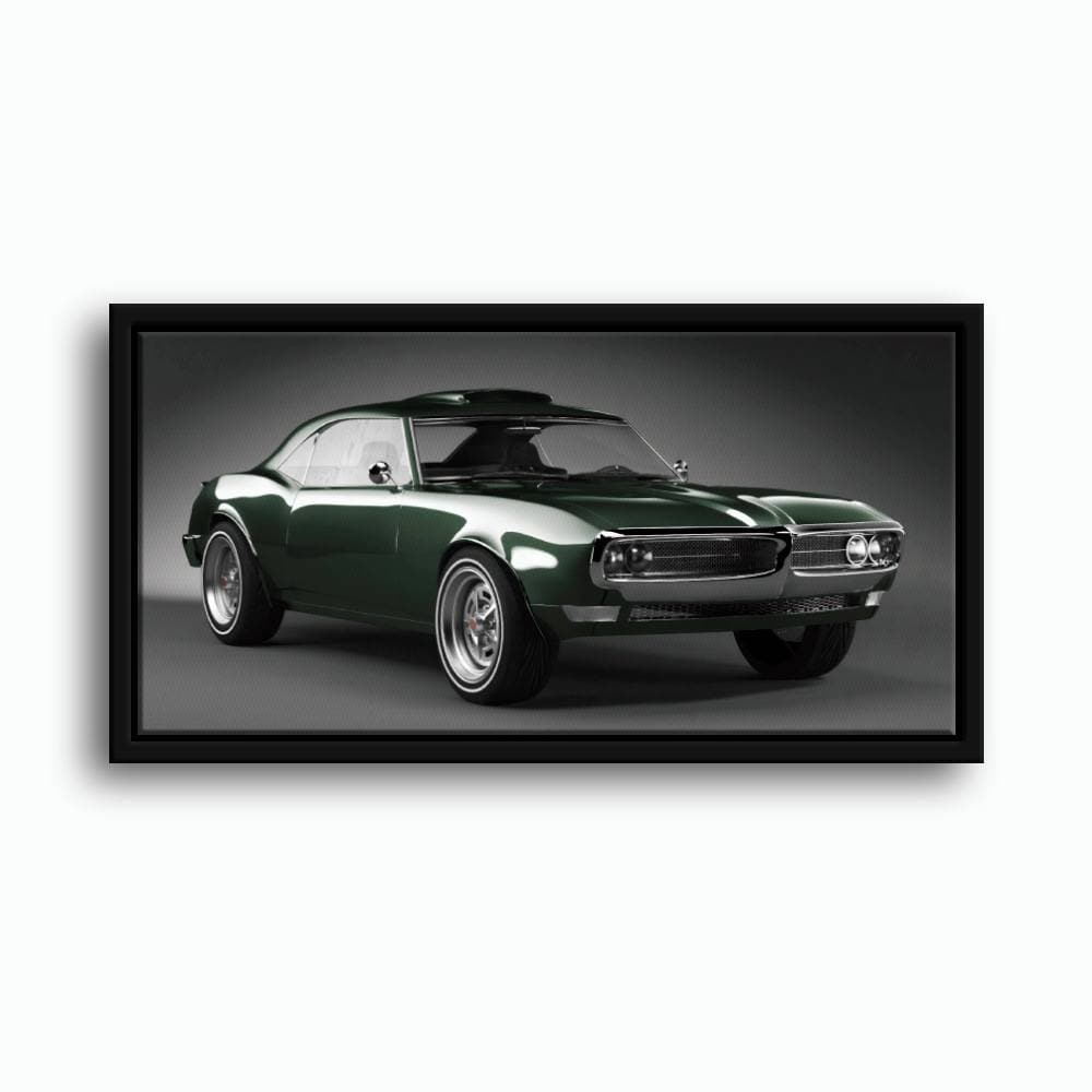 Green Pontiac Firebird Wall Art – Vintage Muscle Car Canvas Print Cars