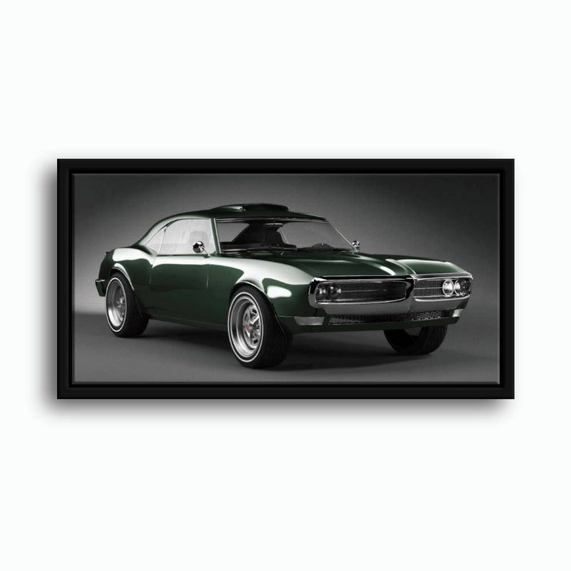 Green Pontiac Firebird Wall Art – Vintage Muscle Car Canvas Print Cars