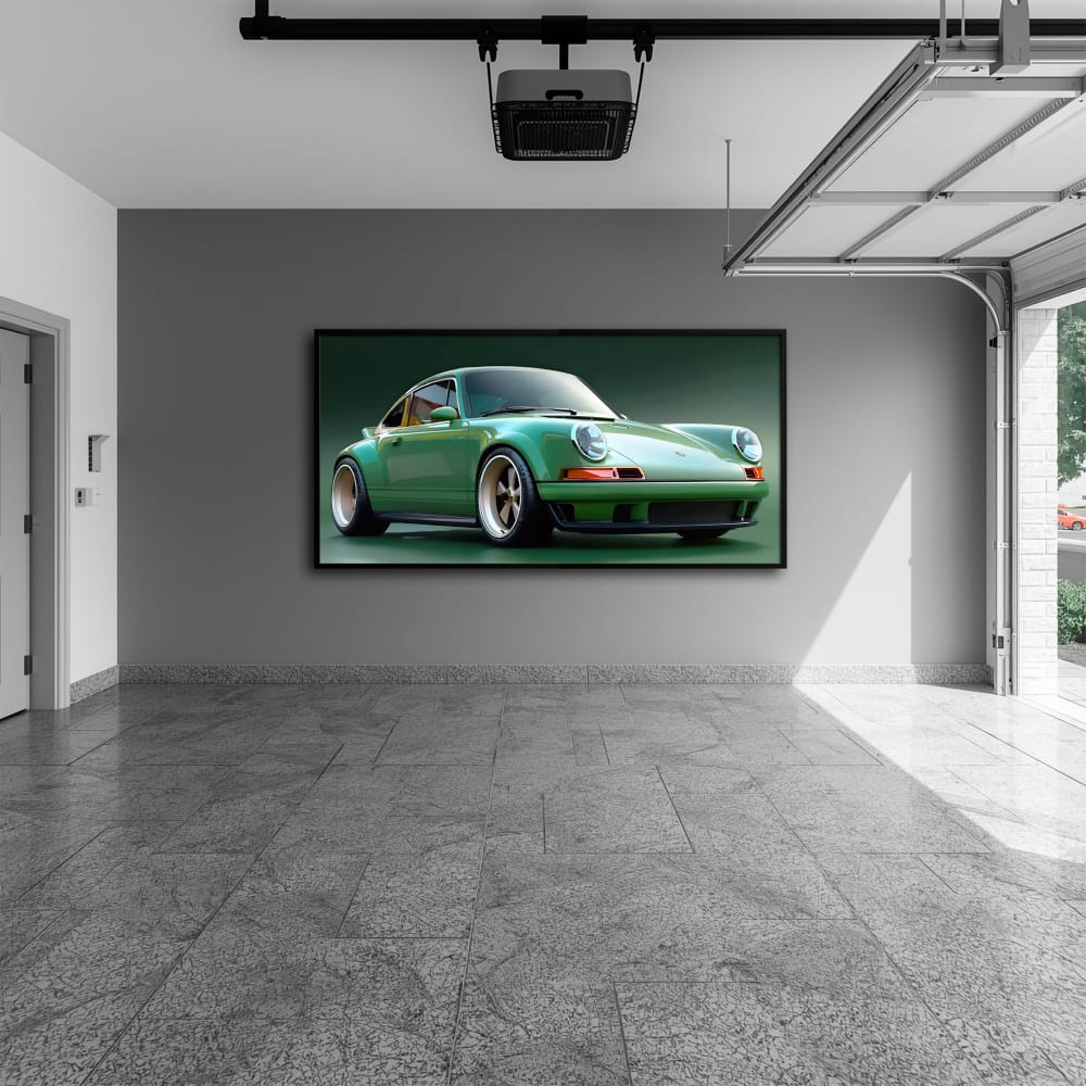 Green Porsche 911 Wall Art – Emerald Outlaw Canvas Print Cars