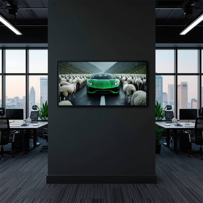 Lamborghini Aventador Wall Art | Motivational Supercar Canvas Print Cars