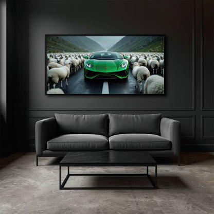Lamborghini Aventador Wall Art | Motivational Supercar Canvas Print Cars