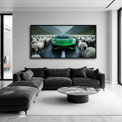Lamborghini Aventador Wall Art | Motivational Supercar Canvas Print Cars