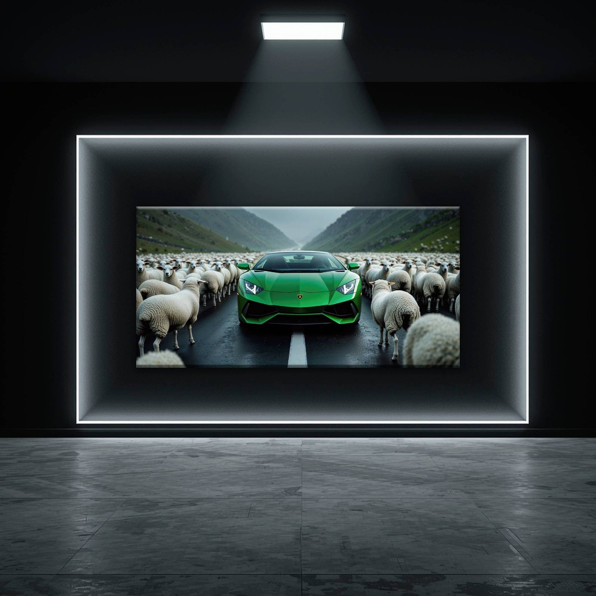 Lamborghini Aventador Wall Art | Motivational Supercar Canvas Print Cars