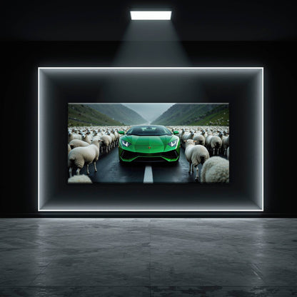 Lamborghini Aventador Wall Art | Motivational Supercar Canvas Print Cars