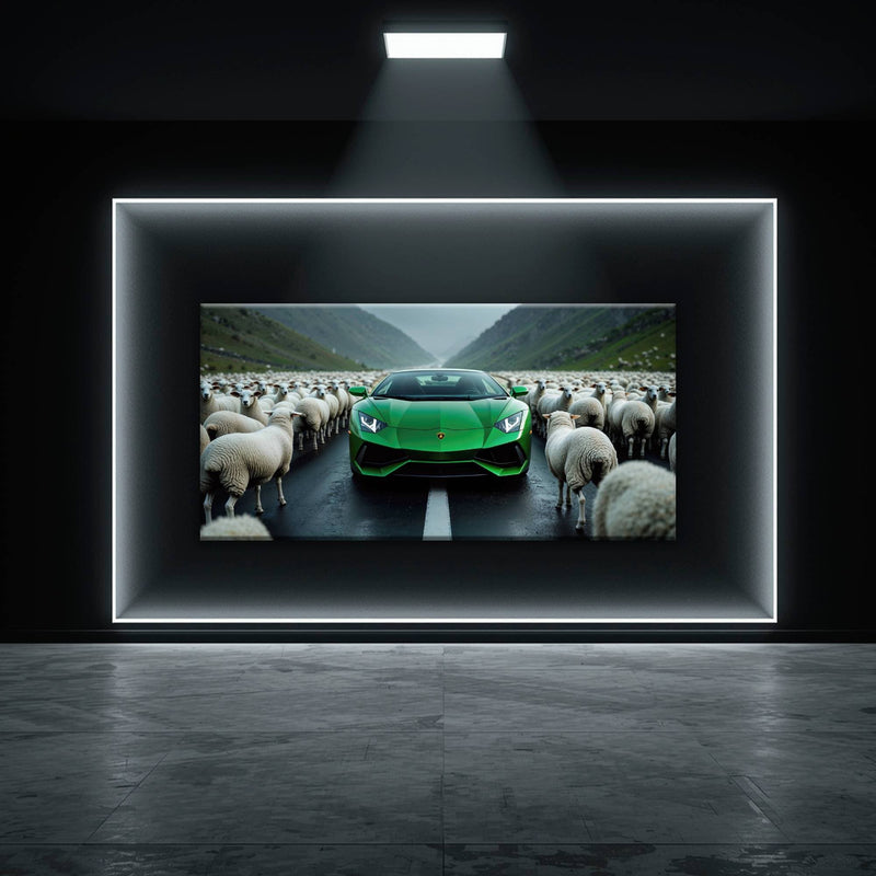 Lamborghini Aventador Wall Art | Motivational Supercar Canvas Print Cars