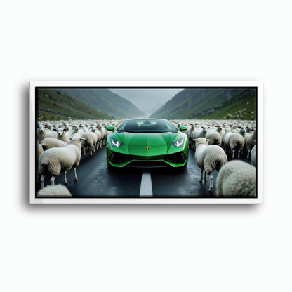 Lamborghini Aventador Wall Art | Motivational Supercar Canvas Print Cars