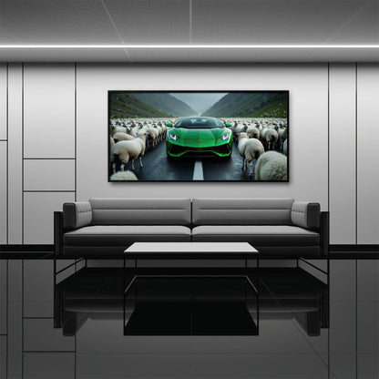 Lamborghini Aventador Wall Art | Motivational Supercar Canvas Print Cars