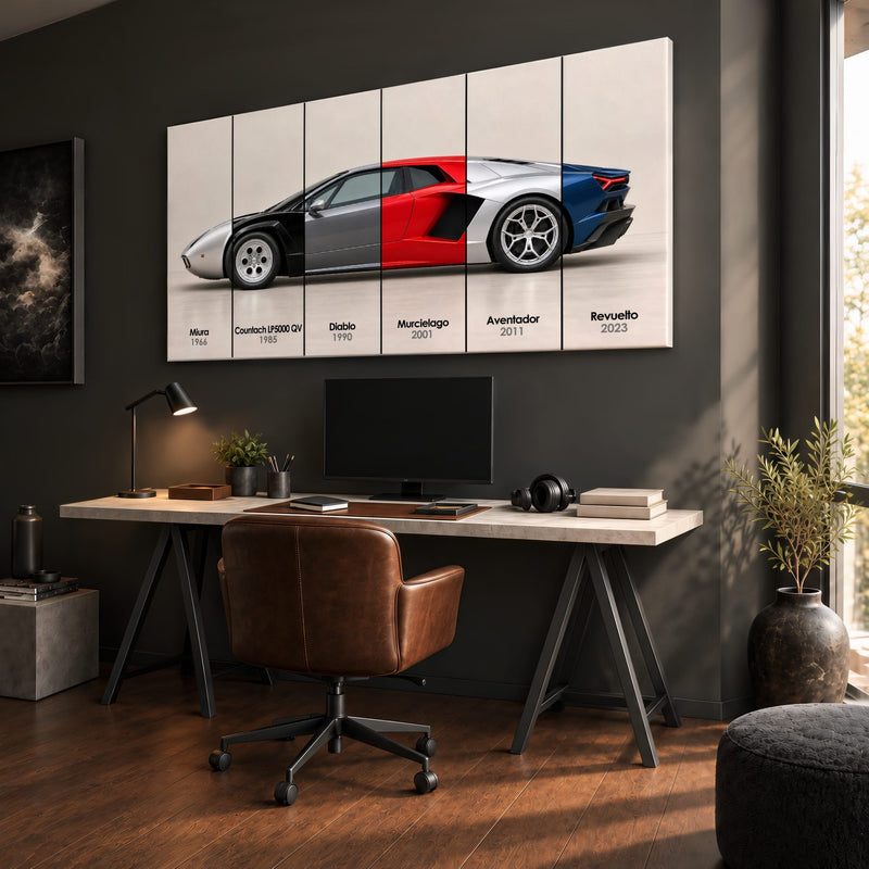 Lamborghini Evolution Poster & Canvas Wall Art | Caveson Cars