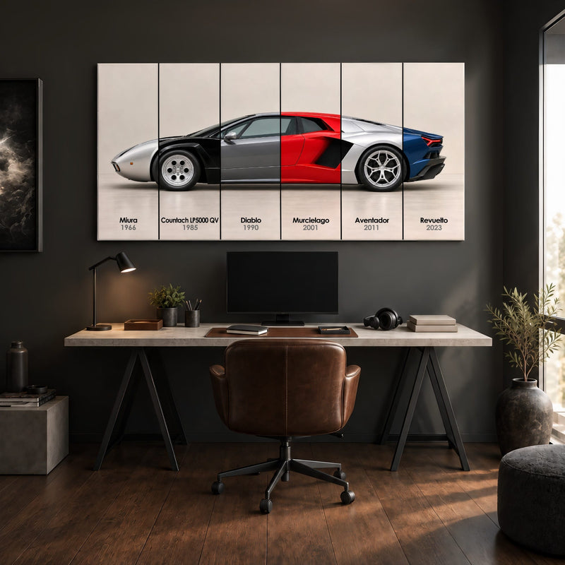 Lamborghini Evolution Poster & Canvas Wall Art | Caveson Cars