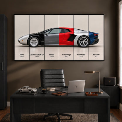 Lamborghini Evolution Poster & Canvas Wall Art | Caveson Cars