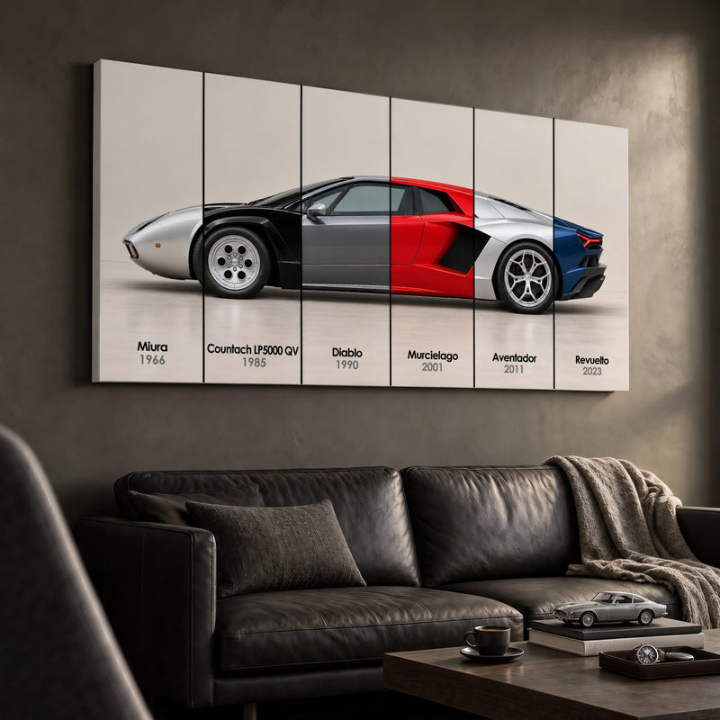 Lamborghini Evolution Poster & Canvas Wall Art | Caveson Cars