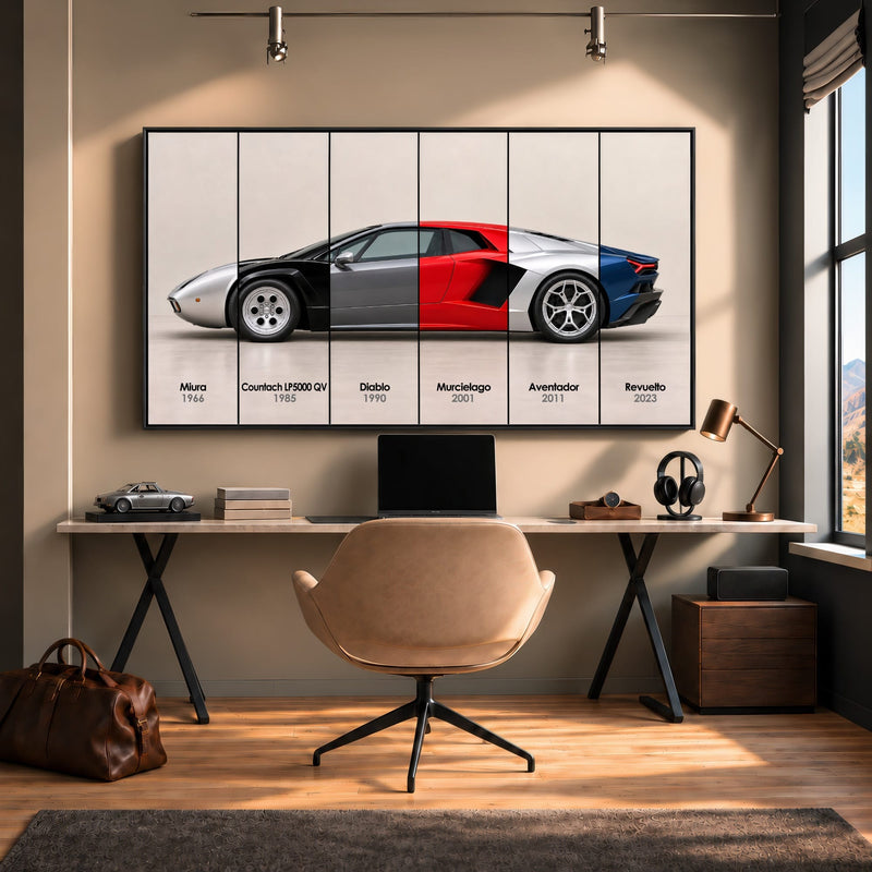 Lamborghini Evolution Poster & Canvas Wall Art | Caveson Cars