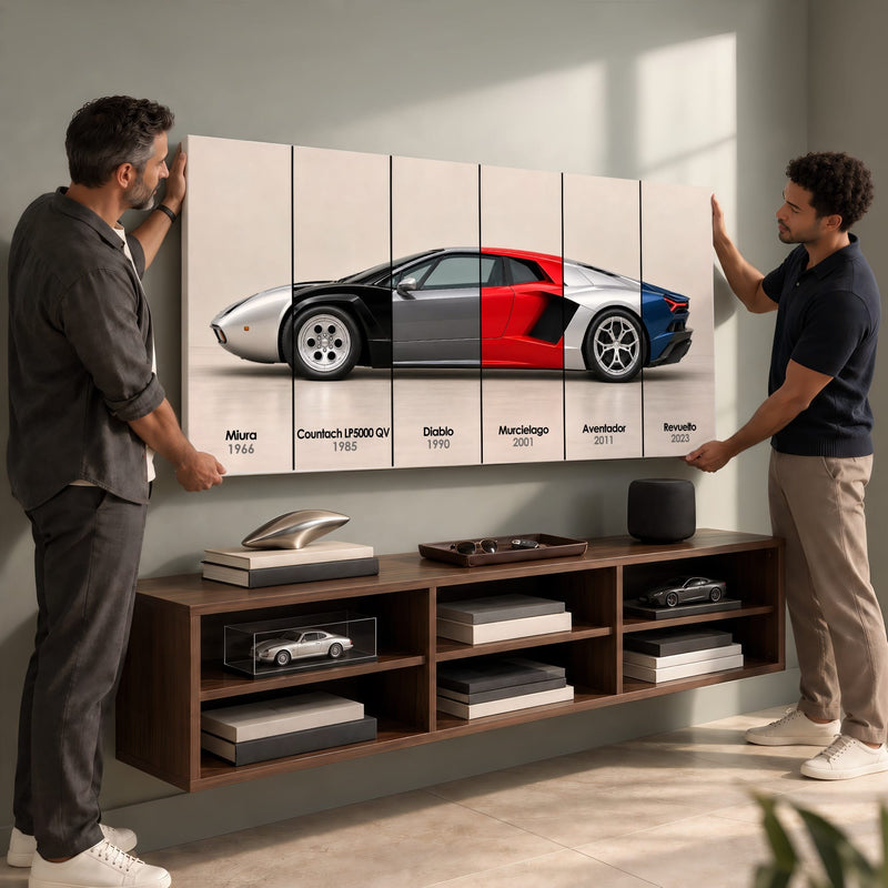 Lamborghini Evolution Poster & Canvas Wall Art | Caveson Cars