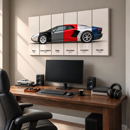 Lamborghini Evolution Poster & Canvas Wall Art | Caveson Cars
