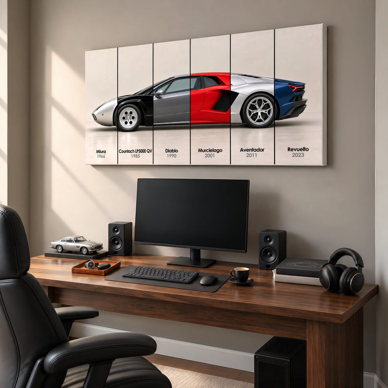 Lamborghini Evolution Poster & Canvas Wall Art | Caveson Cars