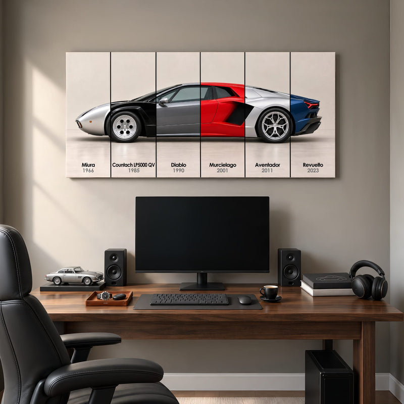 Lamborghini Evolution Poster & Canvas Wall Art | Caveson Cars
