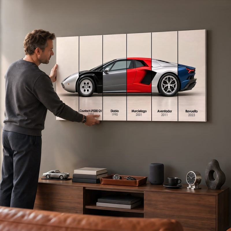 Lamborghini Evolution Poster & Canvas Wall Art | Caveson Cars