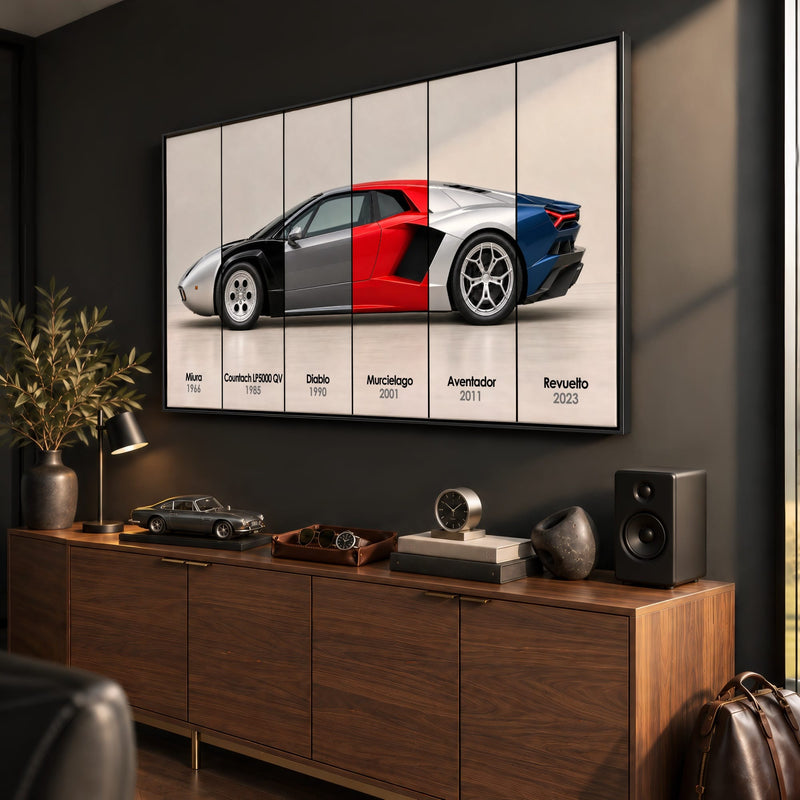 Lamborghini Evolution Poster & Canvas Wall Art | Caveson Cars
