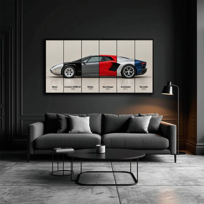 Lamborghini Evolution Poster & Canvas Wall Art | Caveson Cars