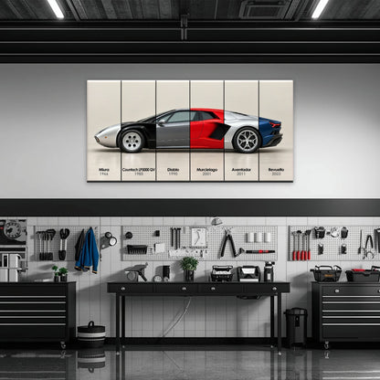 Lamborghini Evolution Poster & Canvas Wall Art | Caveson Cars