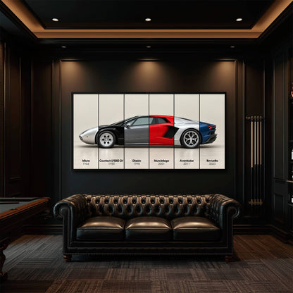 Lamborghini Evolution Poster & Canvas Wall Art | Caveson Cars