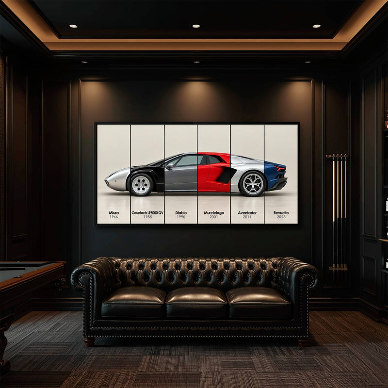 Lamborghini Evolution Poster & Canvas Wall Art | Caveson Cars