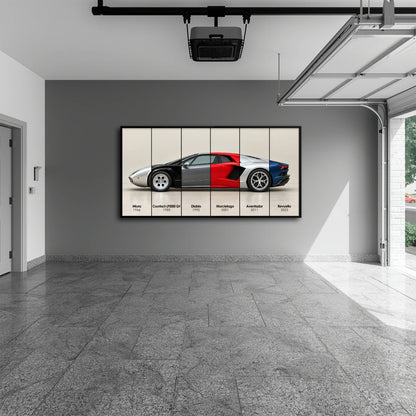 Lamborghini Evolution Poster & Canvas Wall Art | Caveson Cars