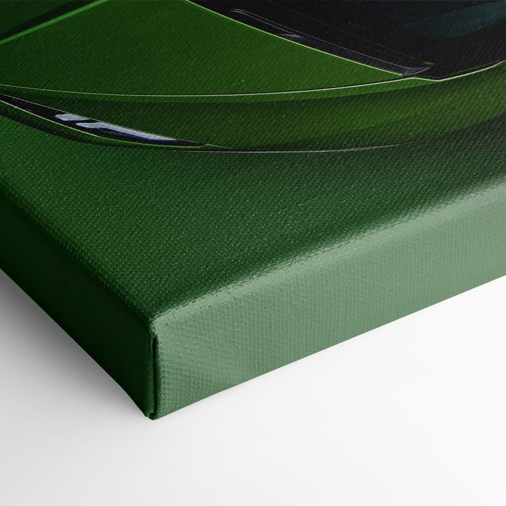 Lamborghini Huracan Wall Art | Green Canvas Print | Automotive Decor Cars
