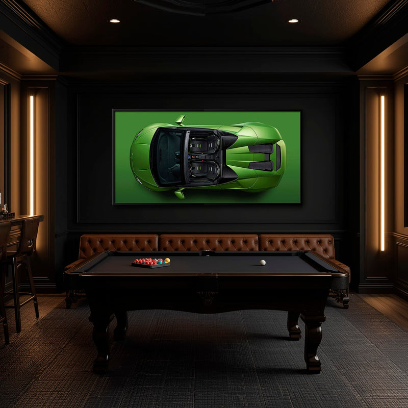 Lamborghini Huracan Wall Art | Green Canvas Print | Automotive Decor Cars