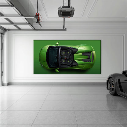 Lamborghini Huracan Wall Art | Green Canvas Print | Automotive Decor Cars