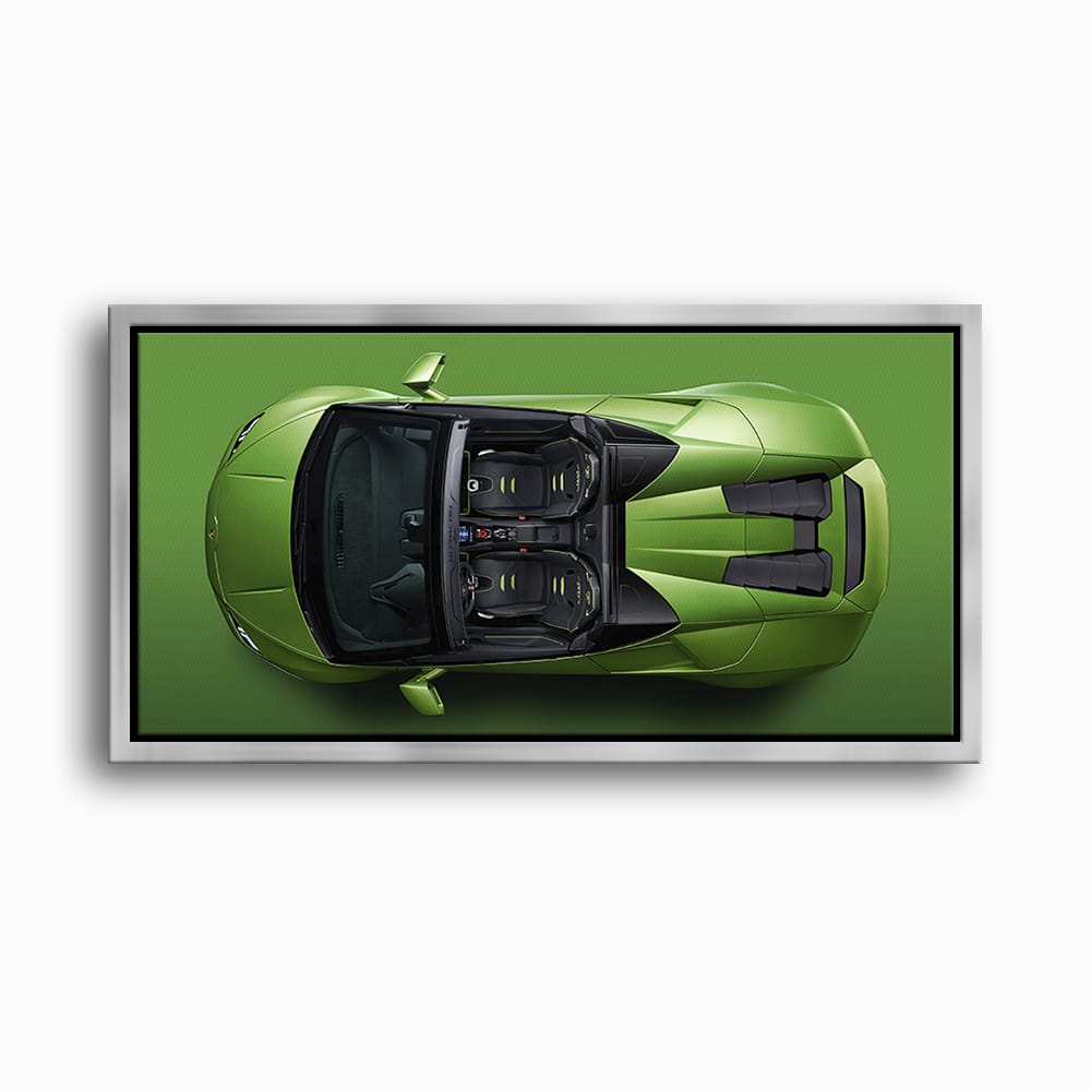 Lamborghini Huracan Wall Art | Green Canvas Print | Automotive Decor Cars