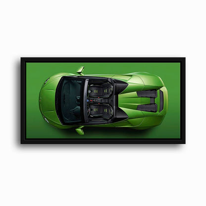Lamborghini Huracan Wall Art | Green Canvas Print | Automotive Decor Cars