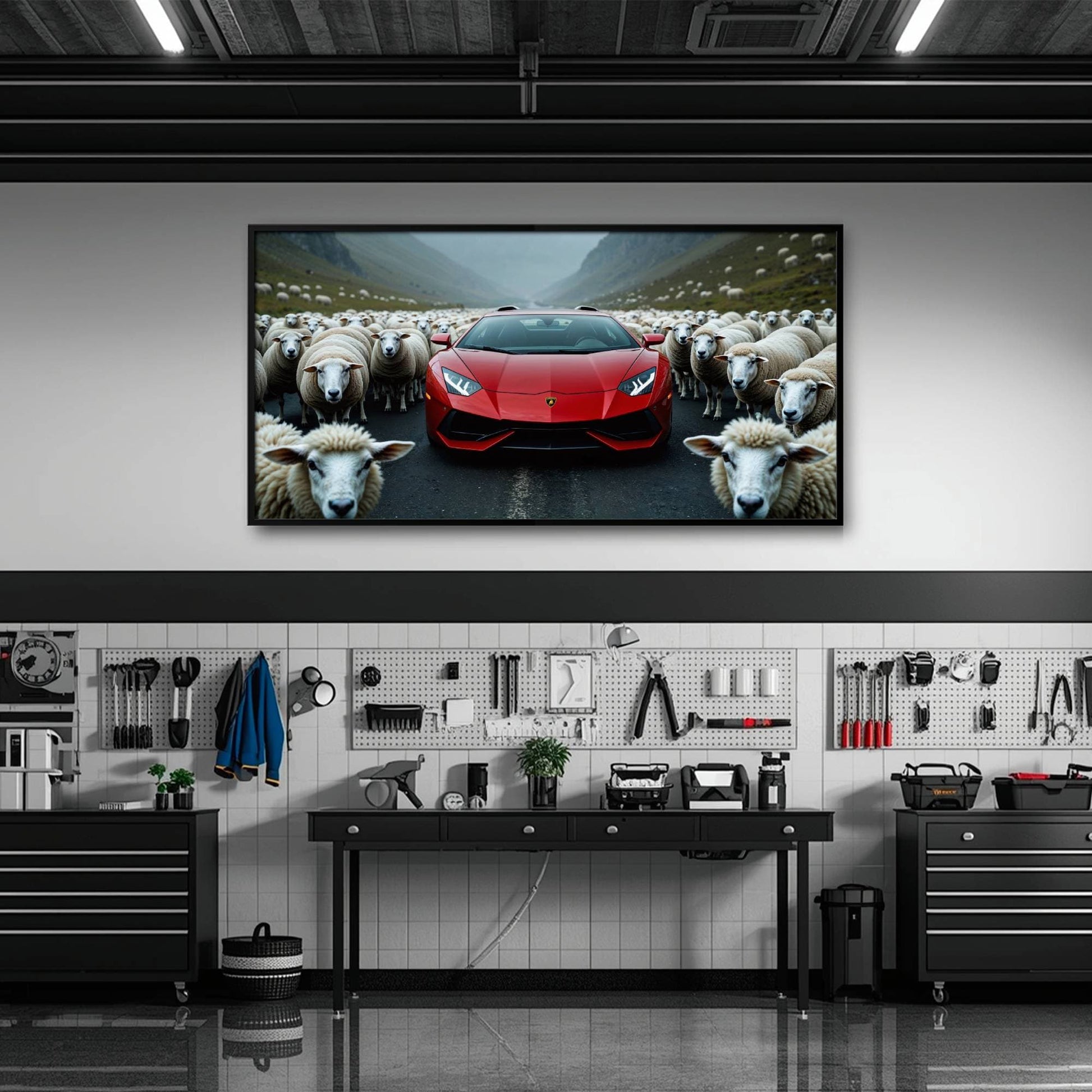Lamborghini Aventador Wall Art | Supercar Garage Decor Cars
