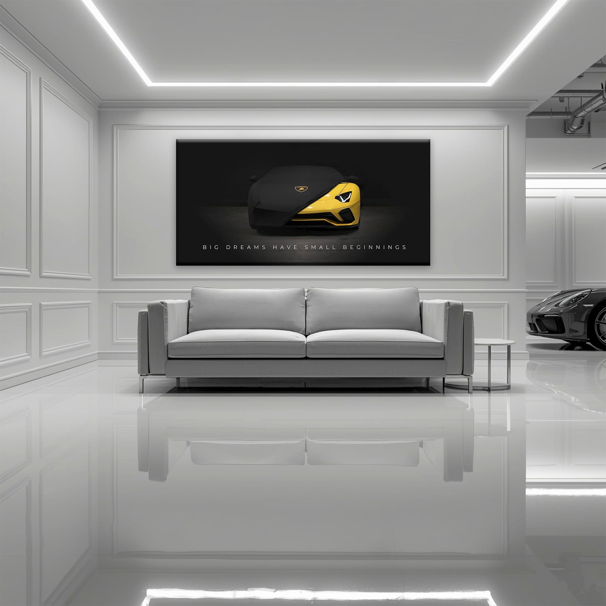 Lamborghini Yellow Wall Art | Automotive Decor | Lambo poster Cars
