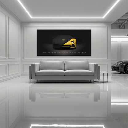 Lamborghini Yellow Wall Art | Automotive Decor | Lambo poster Cars