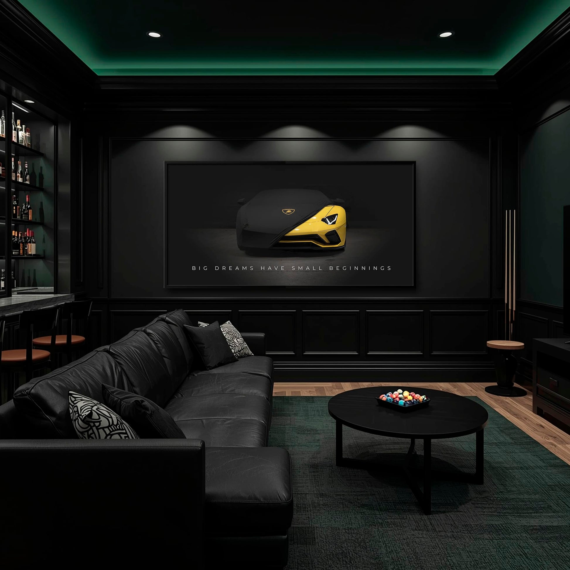 Lamborghini Yellow Wall Art | Automotive Decor | Lambo poster Cars