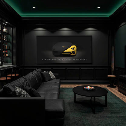 Lamborghini Yellow Wall Art | Automotive Decor | Lambo poster Cars