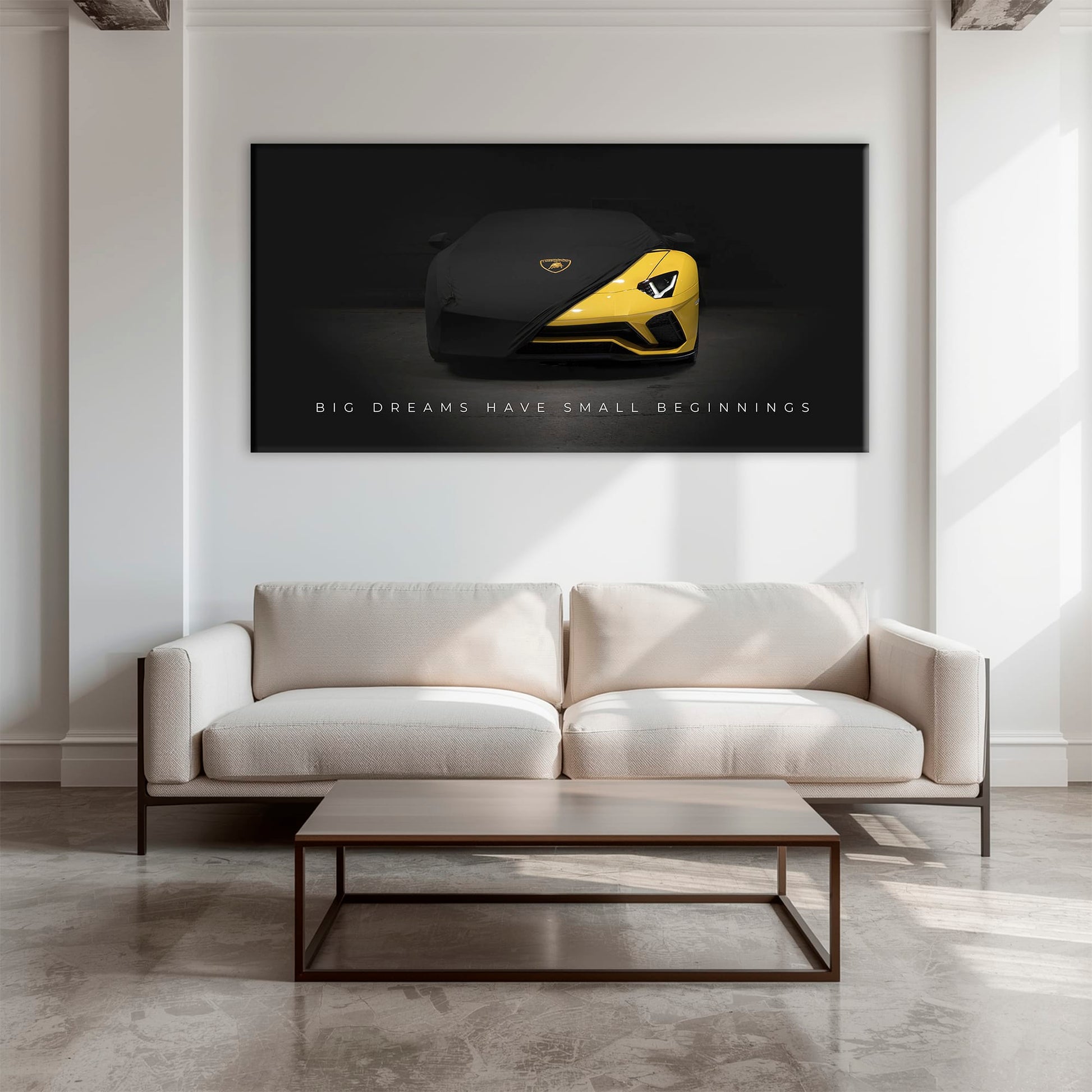 Lamborghini Yellow Wall Art | Automotive Decor | Lambo poster Cars