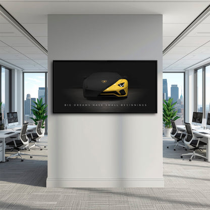 Lamborghini Yellow Wall Art | Automotive Decor | Lambo poster Cars
