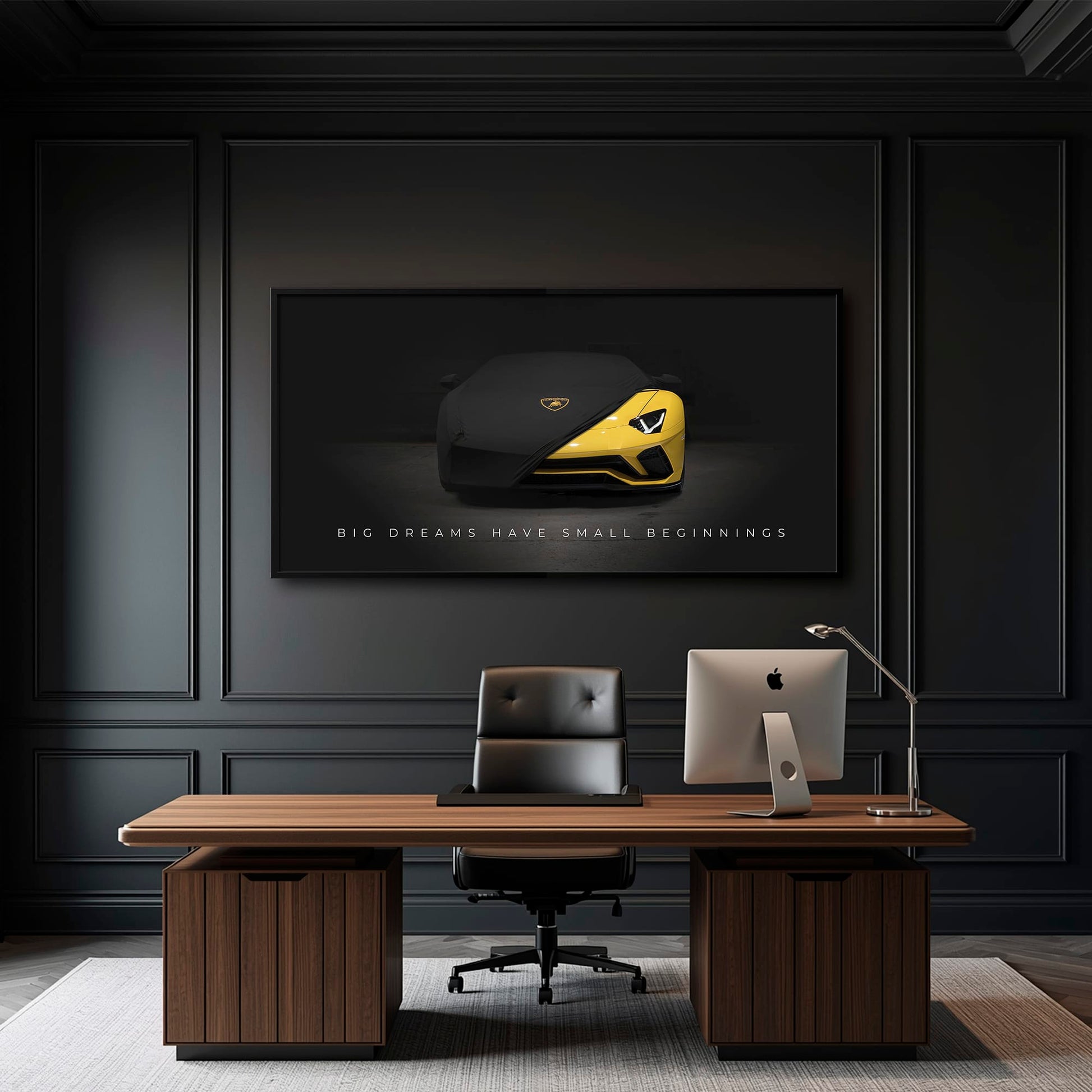 Lamborghini Yellow Wall Art | Automotive Decor | Lambo poster Cars