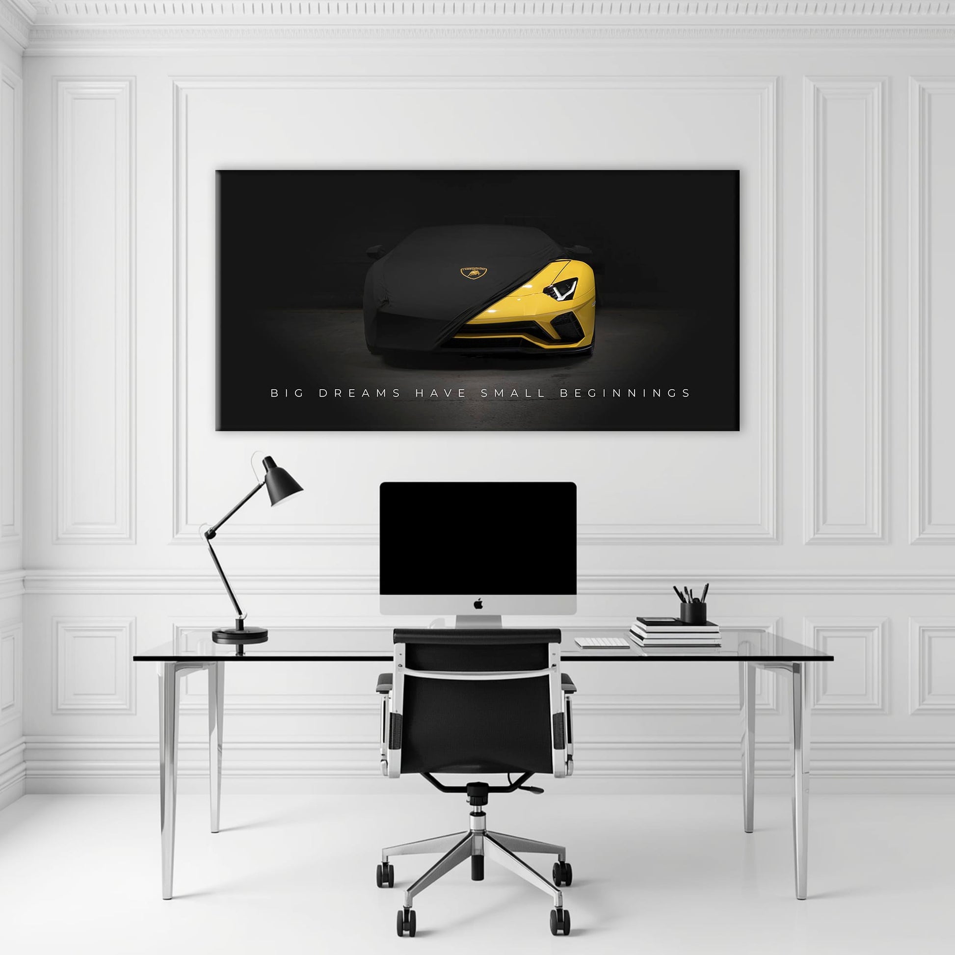 Lamborghini Yellow Wall Art | Automotive Decor | Lambo poster Cars