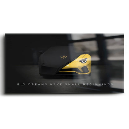 Lamborghini Yellow Wall Art | Automotive Decor | Lambo poster Cars