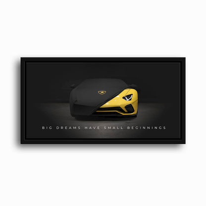 Lamborghini Yellow Wall Art | Automotive Decor | Lambo poster Cars