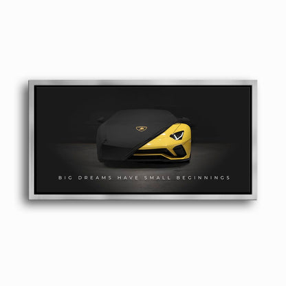 Lamborghini Yellow Wall Art | Automotive Decor | Lambo poster Cars