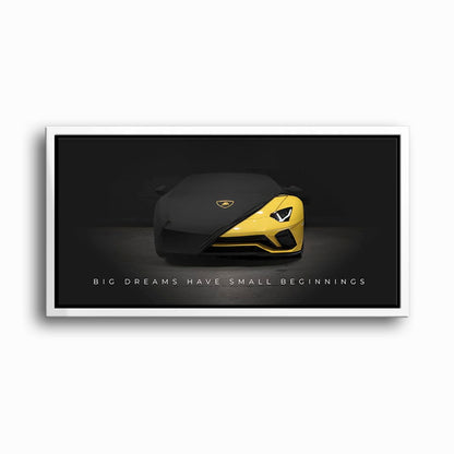 Lamborghini Yellow Wall Art | Automotive Decor | Lambo poster Cars