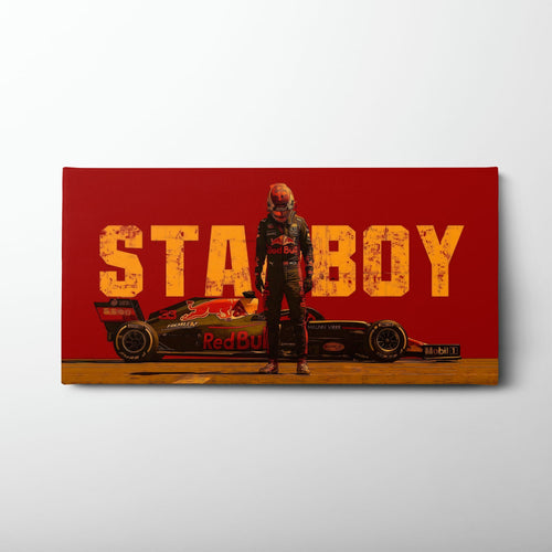 Max Verstappen Red Bull F1 Starboy Wall Art Canvas Print Cars