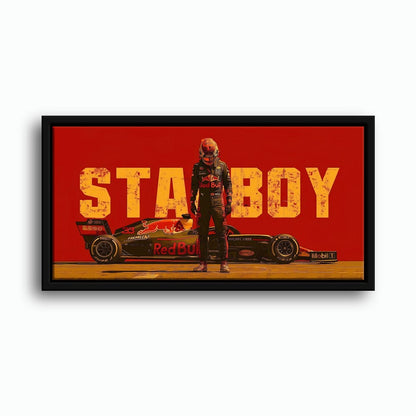 Max Verstappen Red Bull F1 Starboy Wall Art Canvas Print Cars