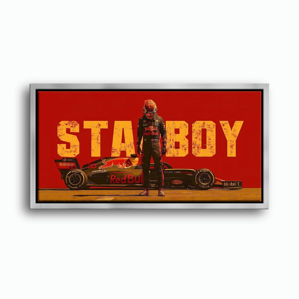 Max Verstappen Red Bull F1 Starboy Wall Art Canvas Print Cars