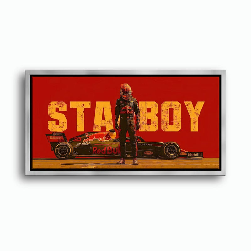 Max Verstappen Red Bull F1 Starboy Wall Art Canvas Print Cars